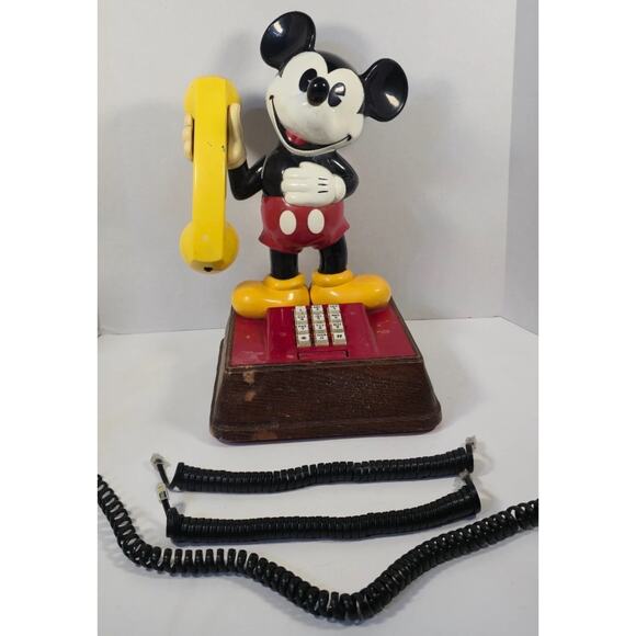 Vintage The Mickey Mouse Phone Push Button Landline - Picture 2 of 5